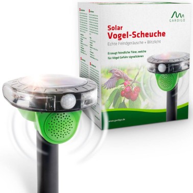 Repelente Solar de Aves – Som e Flash LED - Embalagem