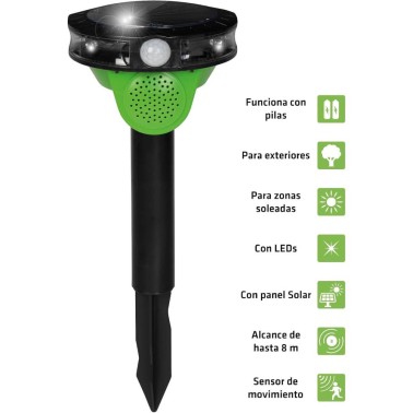 Repelente Solar de Aves – Som e Flash LED - Gardigo