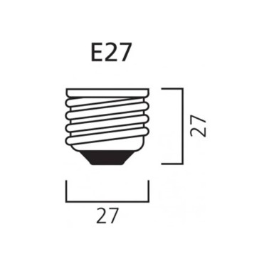 Lâmpada E27 de 20W para Mata Moscas Dimensões