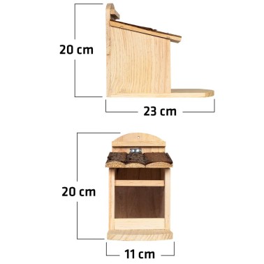 Casa Comedouro para Esquilos Dimensões